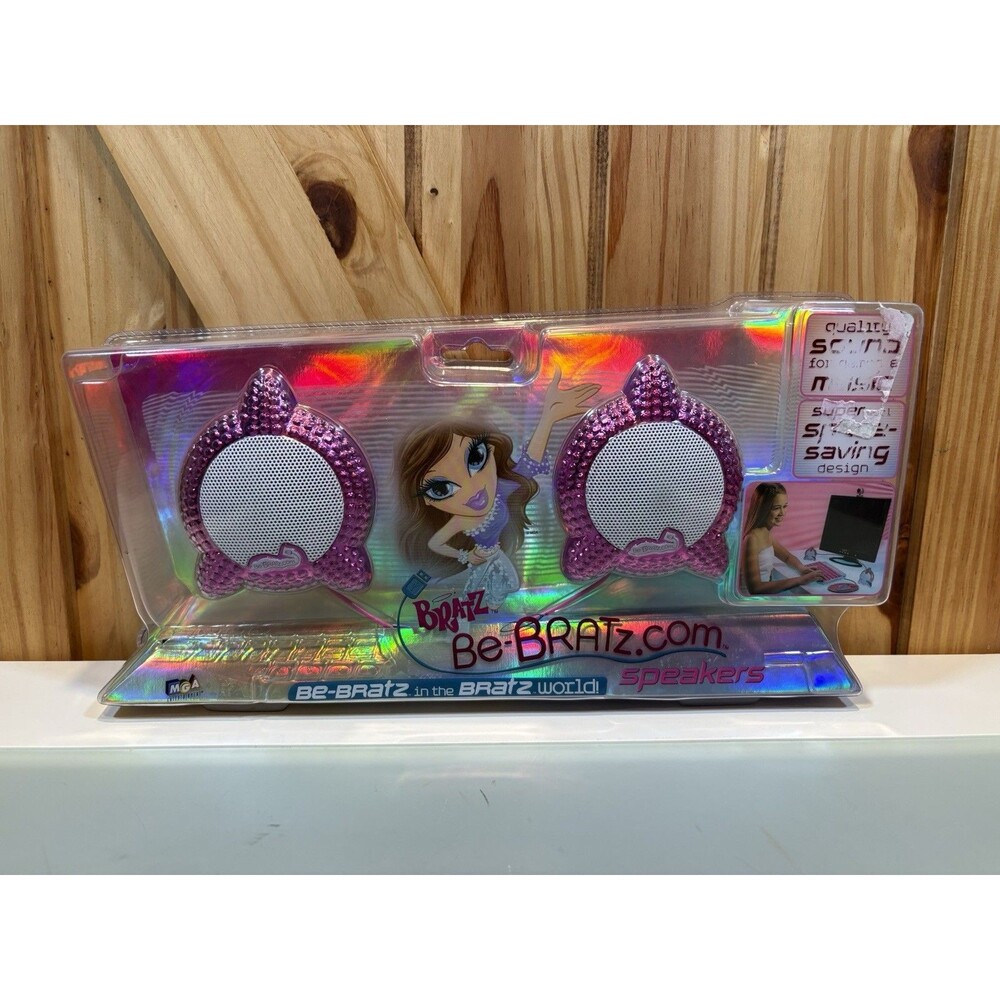 NEW Bratz Dolls Computer Speakers USB Cord Laptop Desktop Pink 2000s Y2K